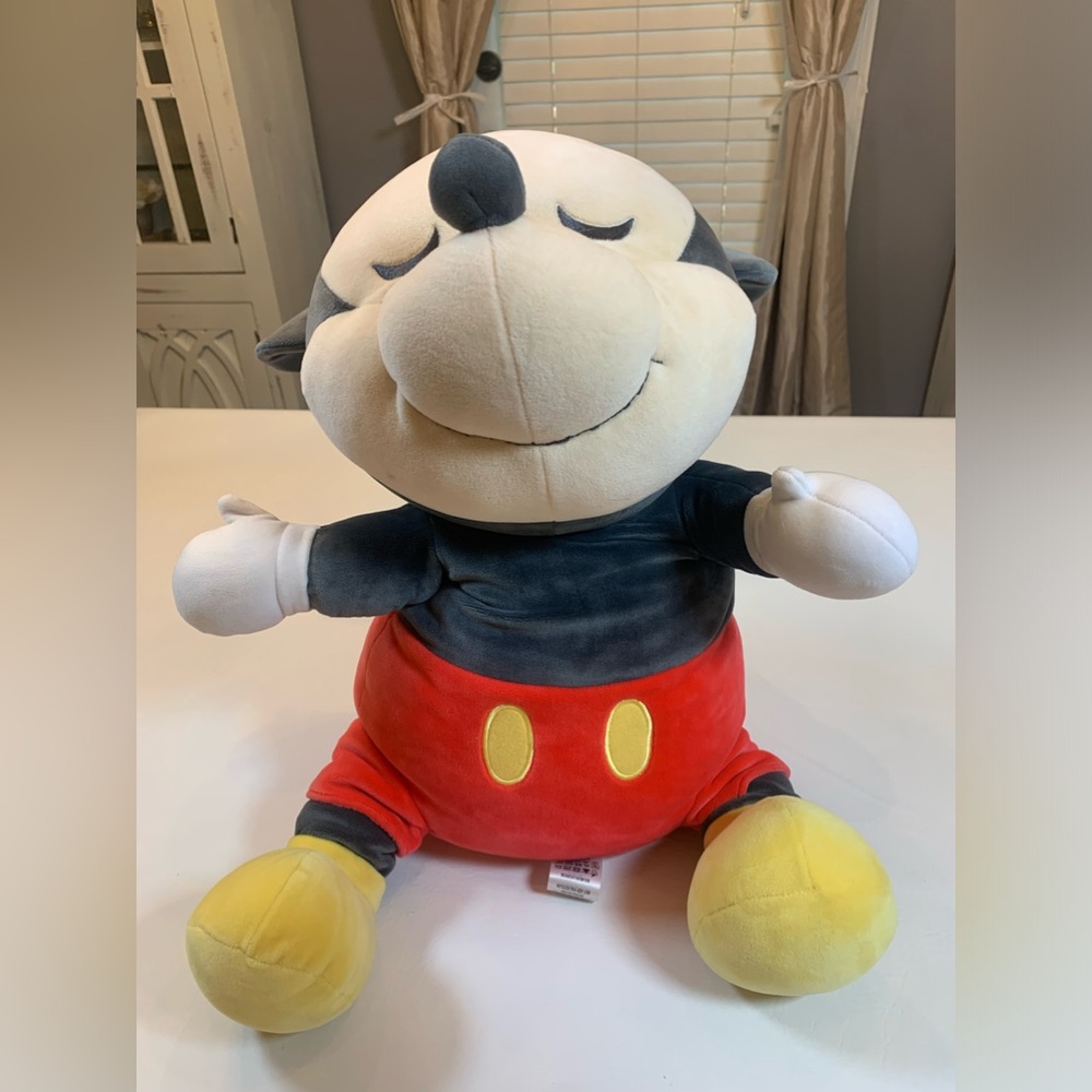 Disney shanghai Mickey Mouse Sleeping Plush, large, small stains on face - Picture 3 of 7